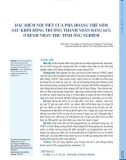 Đặc điểm nội tiết của pha hoàng thể sớm sau khởi động trưởng thành noãn bằng HCG ở bệnh nhân thụ tinh ống nghiệm