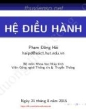 Bài giảng Nguyên lý hệ điều hành: Chương 5 - Phạm Đăng Hải