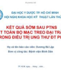 Bài giảng Kết quả sớm sau phẫu thuật nội soi cắt toàn bộ mạc treo đại tràng trong điều trị ung thư đại tràng phải