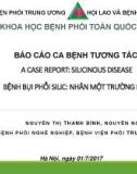 Bài giảng Bệnh bụi phổi silic: Nhân một trường hợp