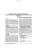 Kiến thức, thái độ của học sinh về HIV/AIDS tại hai trường phổ thông trung học thành phố Hải Phòng năm 2013