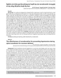 Nghiên cứu hiệu quả dự phòng tụt huyết áp của noradrenalin trong gây tê tủy sống để phẫu thuật lấy thai