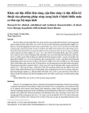 Khảo sát đặc điểm lâm sàng, cận lâm sàng và đặc điểm kỹ thuật của phương pháp sóng xung kích ở bệnh thiếu máu cơ tim cục bộ mạn tính