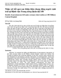 Nhận xét kết quả can thiệp thân chung động mạch vành trái tại Bệnh viện Trung ương Quân đội 108