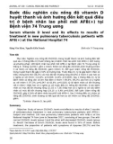 Bước đầu nghiên cứu nồng độ vitamin D huyết thanh và ảnh hưởng đến kết quả điều trị ở bệnh nhân lao phổi mới AFB(+) tại Bệnh viện 74 Trung ương