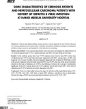 Một số đặc điểm của nhóm bệnh nhân xơ gan, ung thư biểu mô tế bào gan có tiền sử viêm gan B tại Bệnh viện Đại Học Y Hà Nội