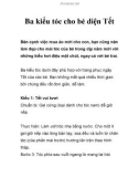 Ba kiểu tóc cho bé diện Tết