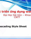 Bài giảng Phát triển ứng dụng web 1: CSS - ĐH Sài Gòn