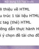 Bài giảng Phát triển ứng dụng web 1: HTML From - ĐH Sài Gòn