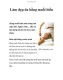 Làm đẹp da bằng muối biển