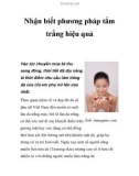 Nhận biết phương pháp tắm trắng hiệu quả