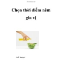 Chọn thời điểm nêm gia vị