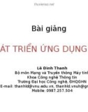 Bài giảng Phát triển ứng dụng web: Bài 3 - Lê Đình Thanh