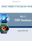 Bài giảng Phát triển ứng dụng Web: Bài 3 - Nguyễn Hữu Thể