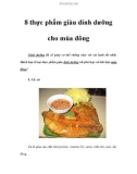 8 thực phẩm giàu dinh dưỡng cho mùa đông