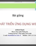 Bài giảng Phát triển ứng dụng web: Chương 0 - Lê Đình Thanh