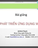 Bài giảng Phát triển ứng dụng web: Chương 2 - Lê Đình Thanh