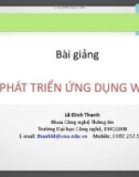 Bài giảng Phát triển ứng dụng web: Chương 3 - Lê Đình Thanh