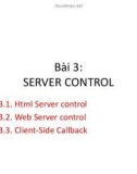 Bài giảng Phát triển web nâng cao - Bài 3: Server control