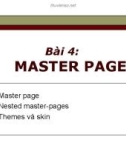 Bài giảng Phát triển web nâng cao - Bài 4: Master Pages