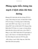 Phòng ngừa biến chứng tim mạch ở bệnh nhân đái tháo đường