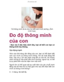 Đo độ thông minh của con