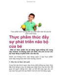 Thực phẩm thúc đẩy sự phát triển não bộ của bé