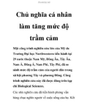 Chủ nghĩa cá nhân làm tăng mức độ trầm cảmMột công trình nghiên cứu lớn