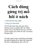 Cách dùng gừng trị mồ hôi ở nách