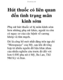 Hút thuốc có liên quan đến tình trạng mãn kinh sớm