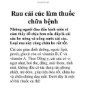 Rau cải cúc làm thuốc chữa bệnh