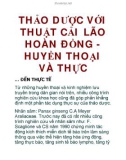 THẢO DƯỢC VỚI THUẬT CẢI LÃO HOÀN ÐỒNG HUYỀN THOẠI VÀ THỰC