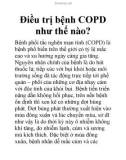 Điều trị bệnh COPD như thế nào?