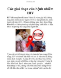 Các giai đoạn của bệnh nhiễm HIV