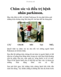 Chăm sóc và điều trị bệnh nhân parkinson.