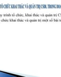 Bài giảng Quản trị cơ sở dữ liệu - Chương 4: Tổ chức khai thác và quản trị cơ sở dữ liệu trong doanh nghiệp