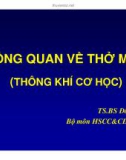 TỔNG QUAN VỀ THỞ MÁY(THÔNG KHÍ CƠ HỌC)TS.BS Đỗ Quốc Huy Bộ môn HSCC&CĐ ĐHY