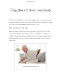 Ứng phó với thoái hóa khớp