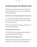 Bỏ bữa sáng gây nên chứng táo bón