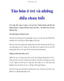 Táo bón ở trẻ và những điều chưa biết