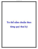 Tư thế nằm chuẩn theo từng quý thai kỳ