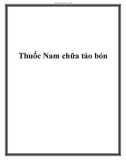 Thuốc Nam chữa táo bón