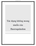 Tác dụng không mong muốn của fluoroquinolon