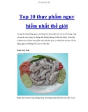 Top 10 thực phẩm nguy hiểm nhất thế giới