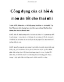 Công dụng của cá hồi & món ăn tốt cho thai nhi