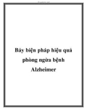 Bảy biện pháp hiệu quả phòng ngừa bệnh Alzheimer