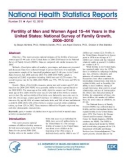 Fertility of Men and Women Aged 15–44 Years in the United States: National Survey of Family Growth, 2006–2010