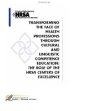 Transforming the Face of Health Professions Through Cultural and Linguistic Competence Education: The Role of the HRSA Centers of Excellence