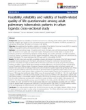 Feasibility, reliability and validity of health-related quality of life questionnaire among adult pulmonary tuberculosis patients in urban Uganda: cross-sectional study