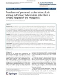 Prevalence of presumed ocular tuberculosis among pulmonary tuberculosis patients in a tertiary hospital in the Philippines